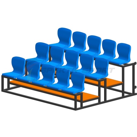 Купить Трибуна мобильная 3 ряда сиденья пластиковые на 15 мест в Темрюке 